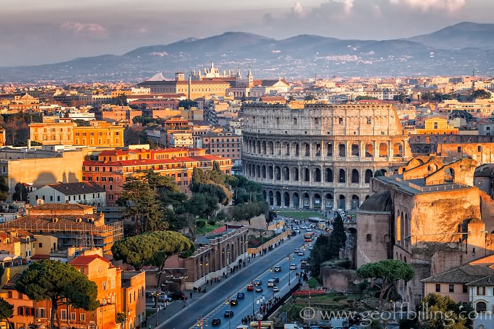 Vista panoramica di Roma dal Vittoriano